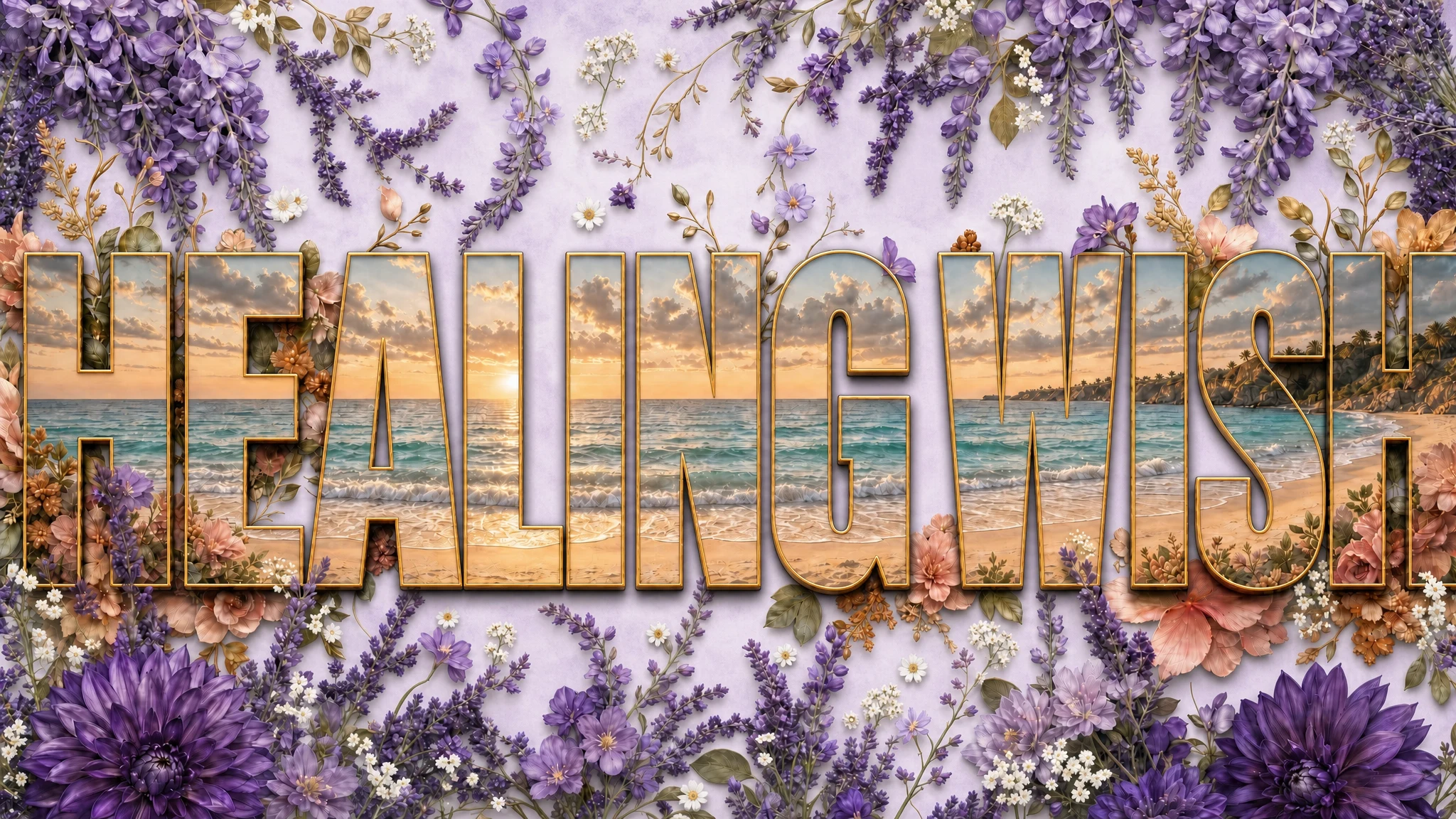 Healing Wish — lavender floral artwork
