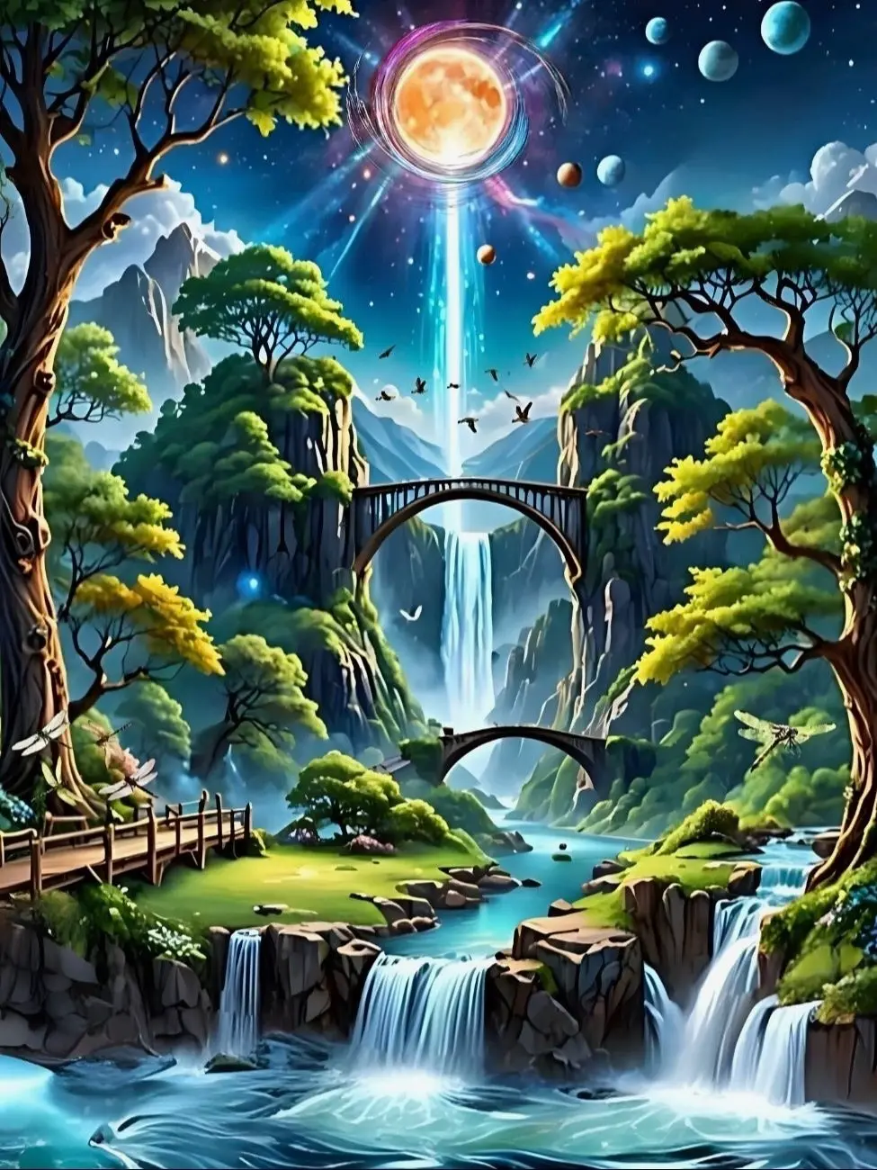 Multidimensional healing world visualization